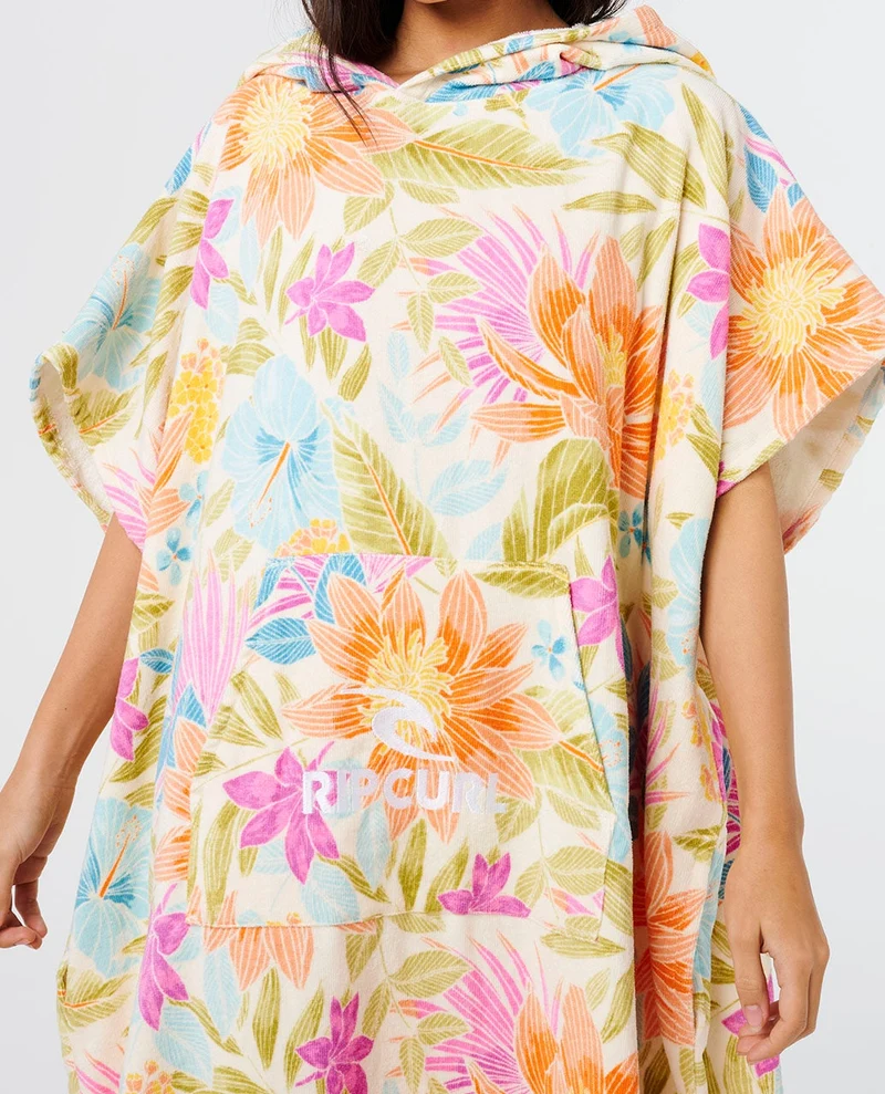 Mixed Hooded Towel Poncho