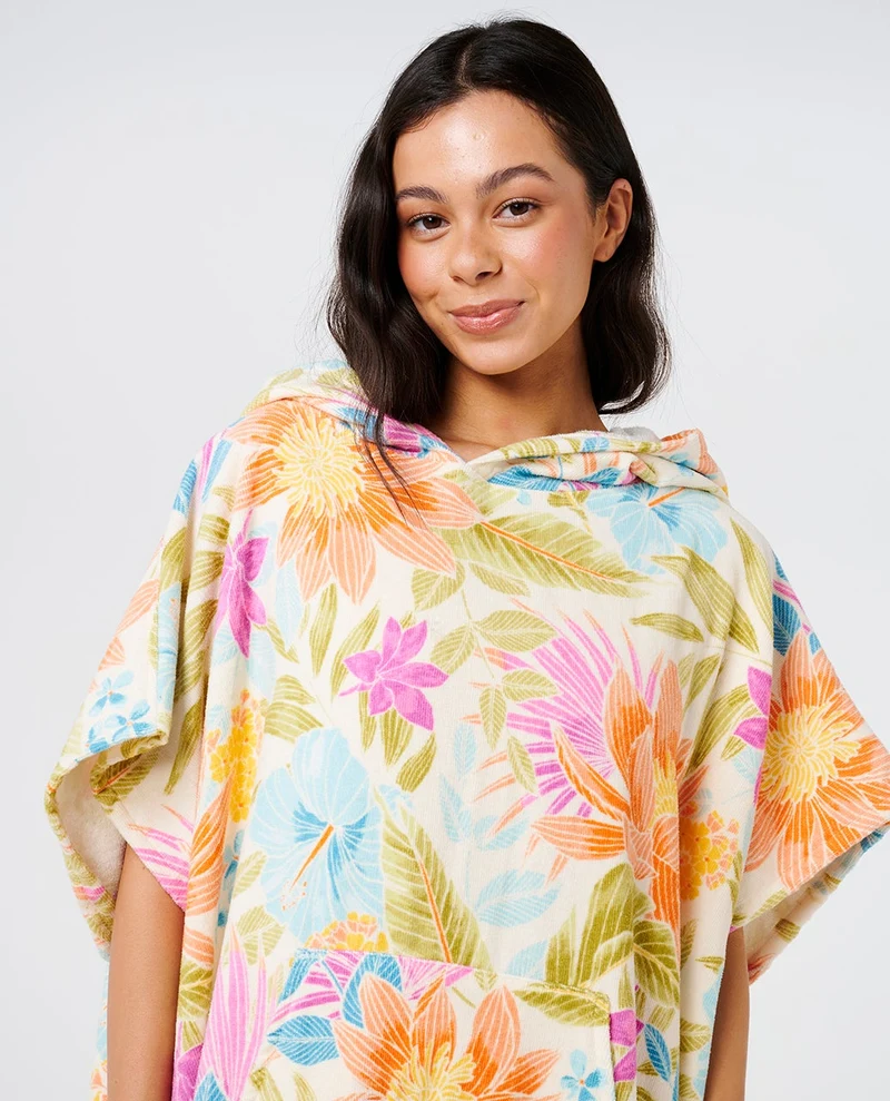 Mixed Hooded Towel Poncho