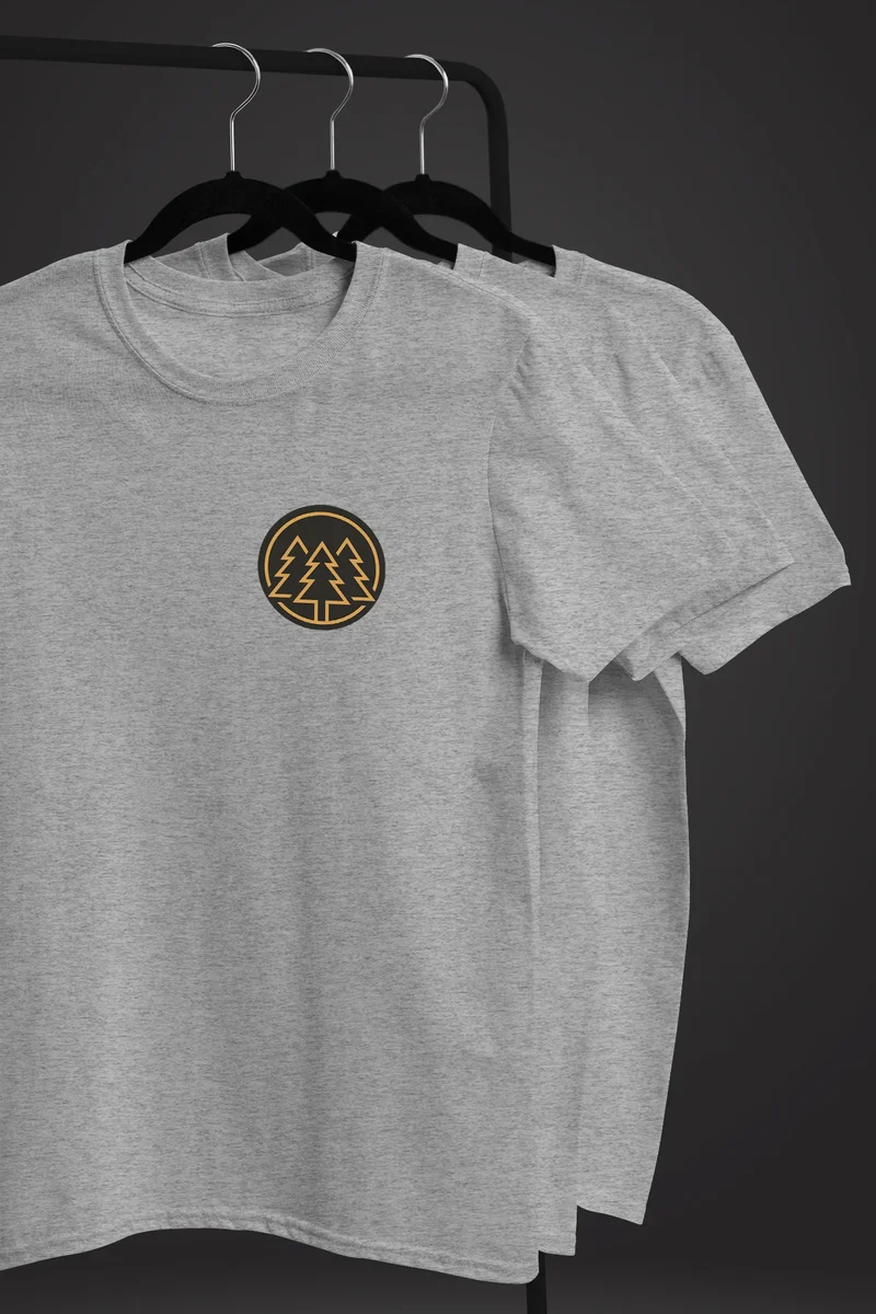 Herren T-Shirt Print Logo Wald Bäume Outdoor Wandern Motiv Fashion Streetstyle Fashion Streetstyle