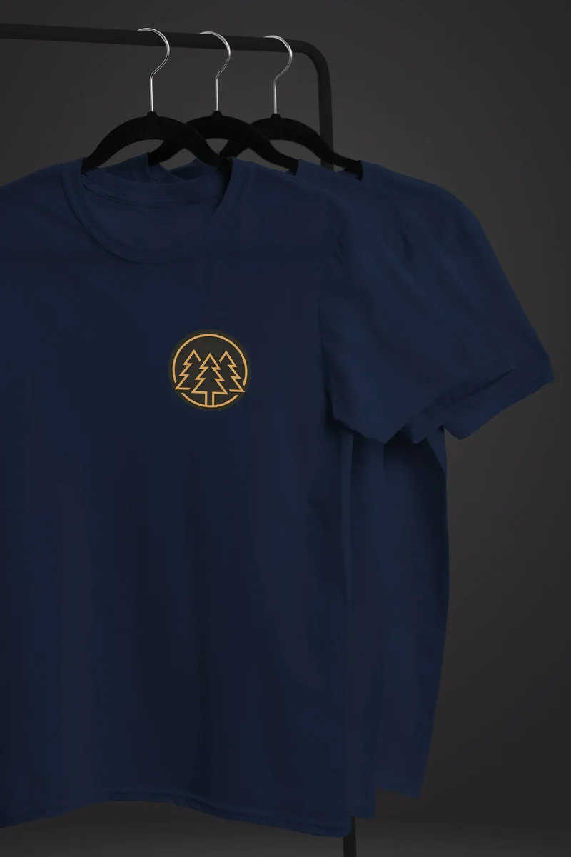 Herren T-Shirt Print Logo Wald Bäume Outdoor Wandern Motiv Fashion Streetstyle Fashion Streetstyle