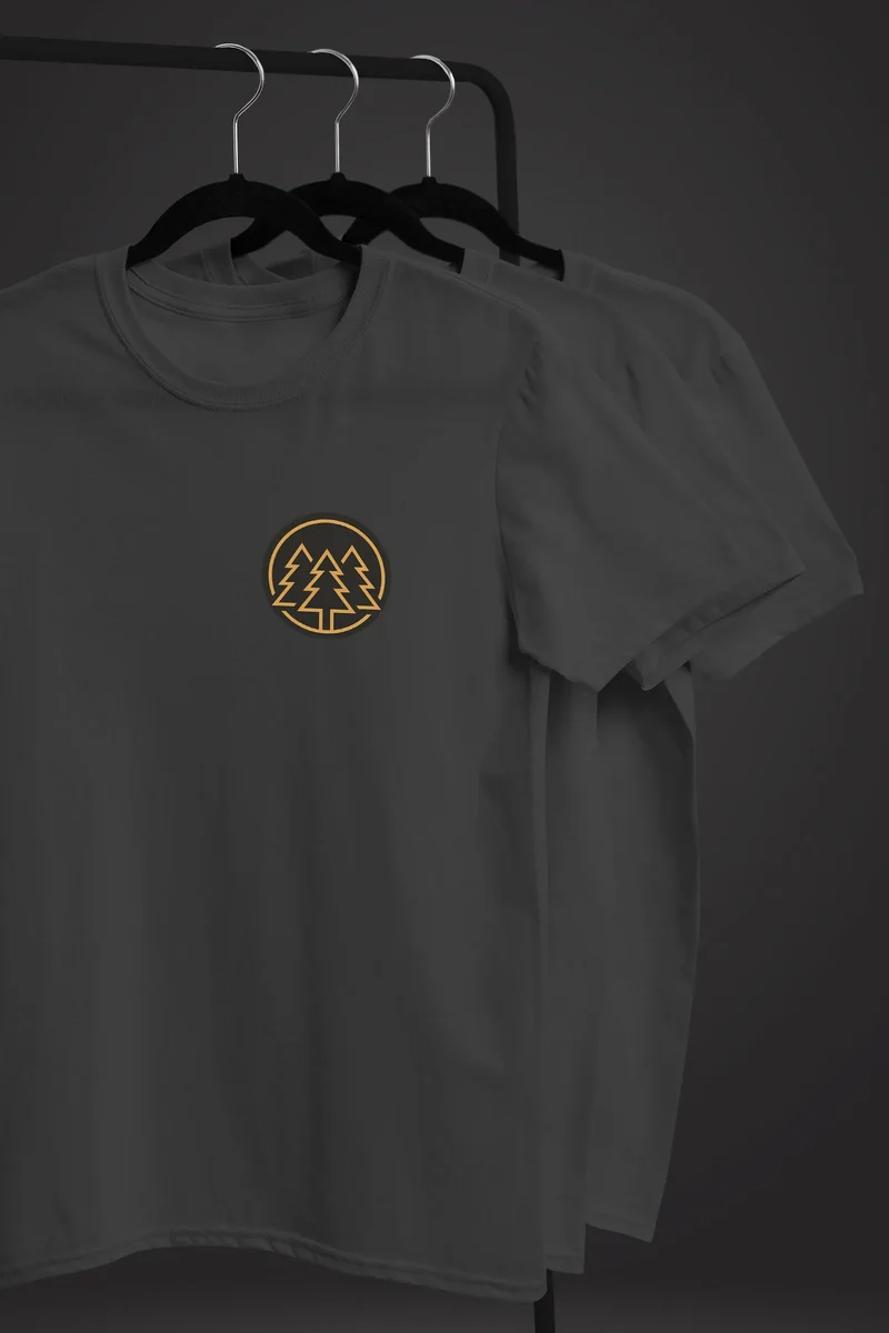 Herren T-Shirt Print Logo Wald Bäume Outdoor Wandern Motiv Fashion Streetstyle Fashion Streetstyle