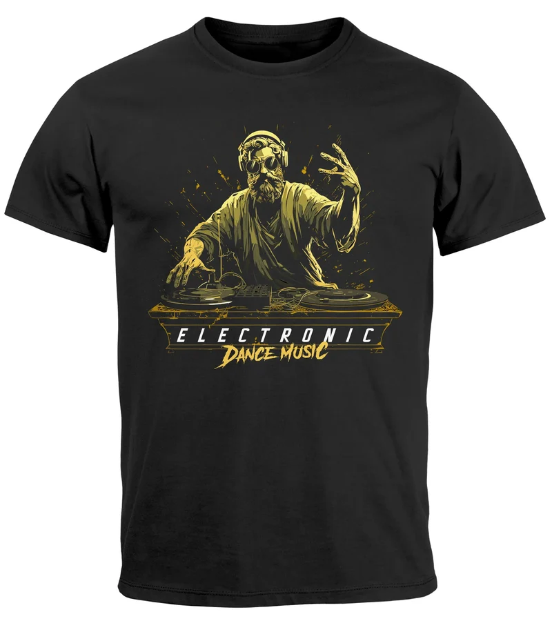 Herren T-Shirt Eletronic Dance Music MichelangeloTechno DJ Fashion Streetstyle