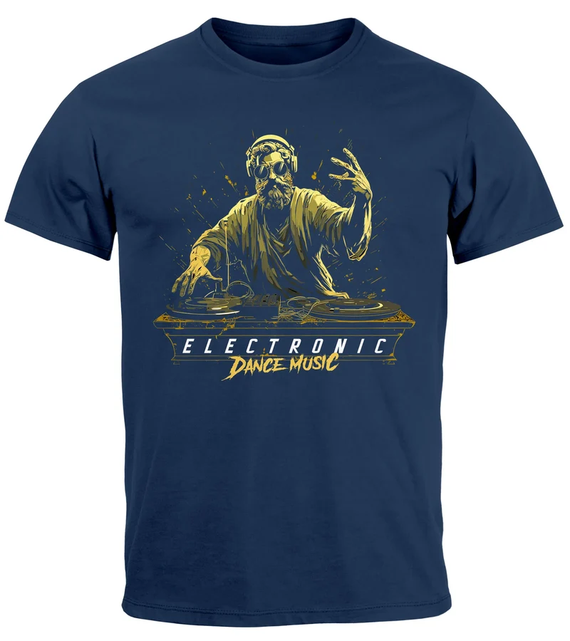 Herren T-Shirt Eletronic Dance Music MichelangeloTechno DJ Fashion Streetstyle