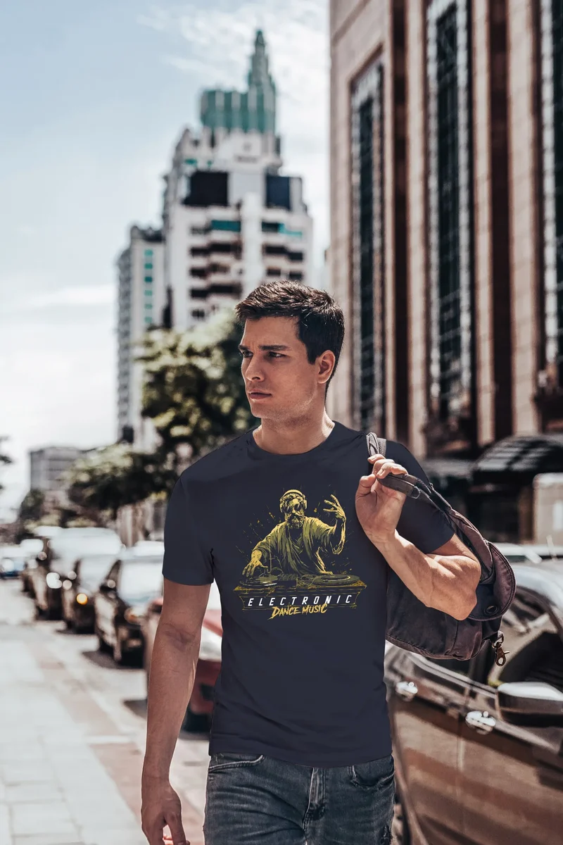 Herren T-Shirt Eletronic Dance Music MichelangeloTechno DJ Fashion Streetstyle