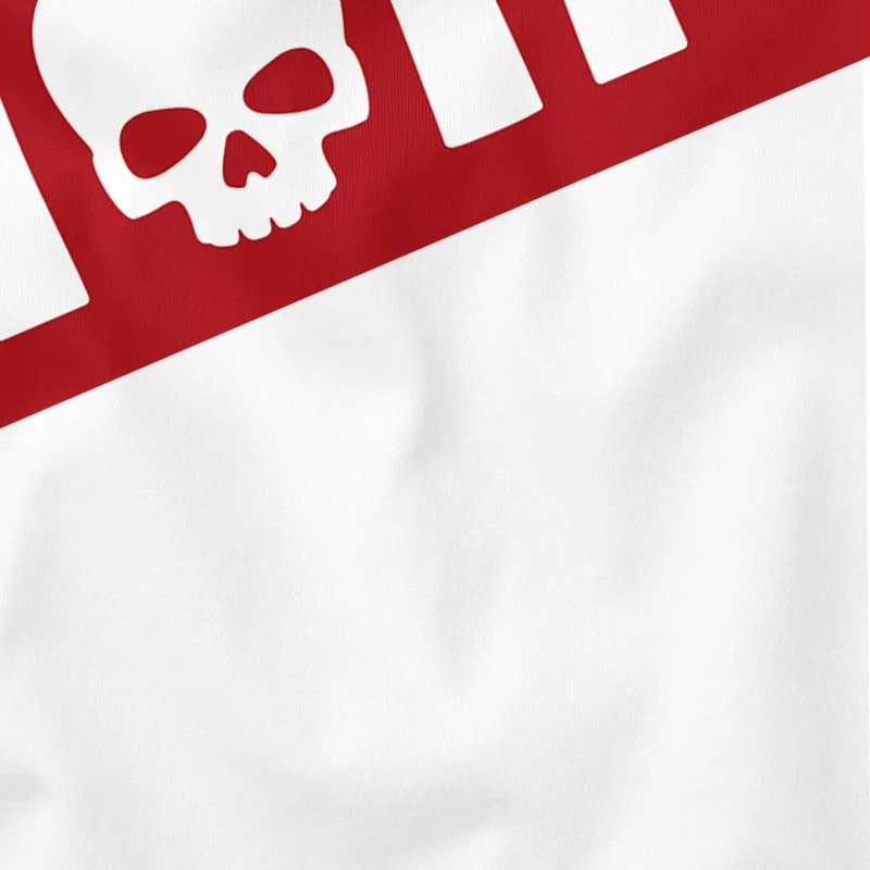 Herren T-Shirt Schriftzug Moin Skull Totenkopf Aufdruck Print Parodie Fashion Streetstyle