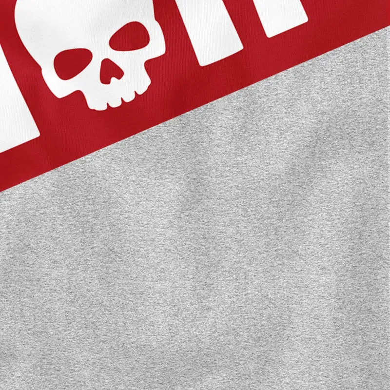 Herren T-Shirt Schriftzug Moin Skull Totenkopf Aufdruck Print Parodie Fashion Streetstyle
