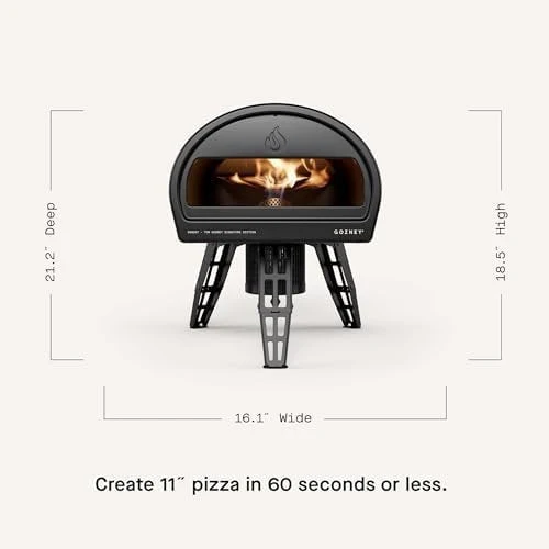 Gozney Roccbox Outdoor Pizza Oven, Black, Portable, Gas & Wood Fired, Restaurant-Grade