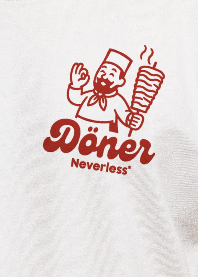 Herren T-Shirt Backprint Döner Spezial Funshirt mit witzigem Kebab Rückendruck Kurzarm Baumwollshirt Fashion Streetstyle
