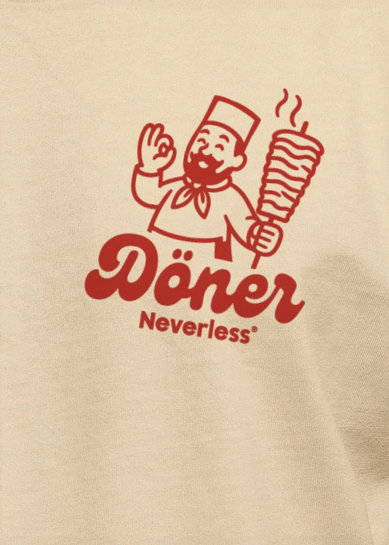 Herren T-Shirt Backprint Döner Spezial Funshirt mit witzigem Kebab Rückendruck Kurzarm Baumwollshirt Fashion Streetstyle