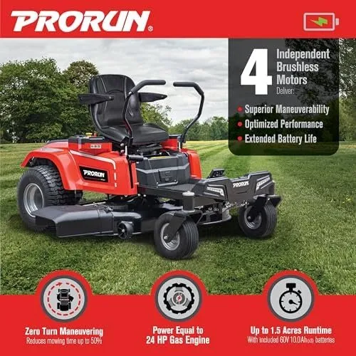 60V Zero Turn Riding Lawn Mower