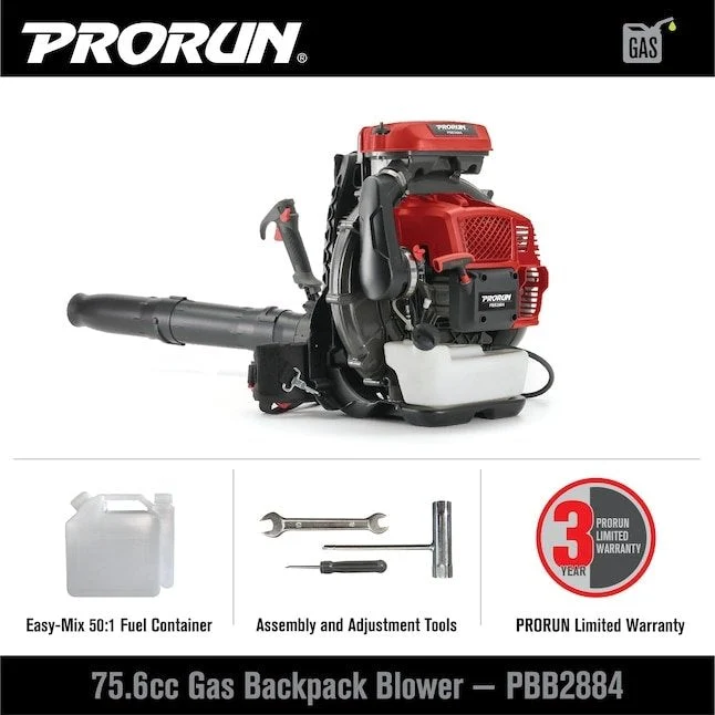 PRORUN PBB2884 Gas Backpack Leaf Blower
