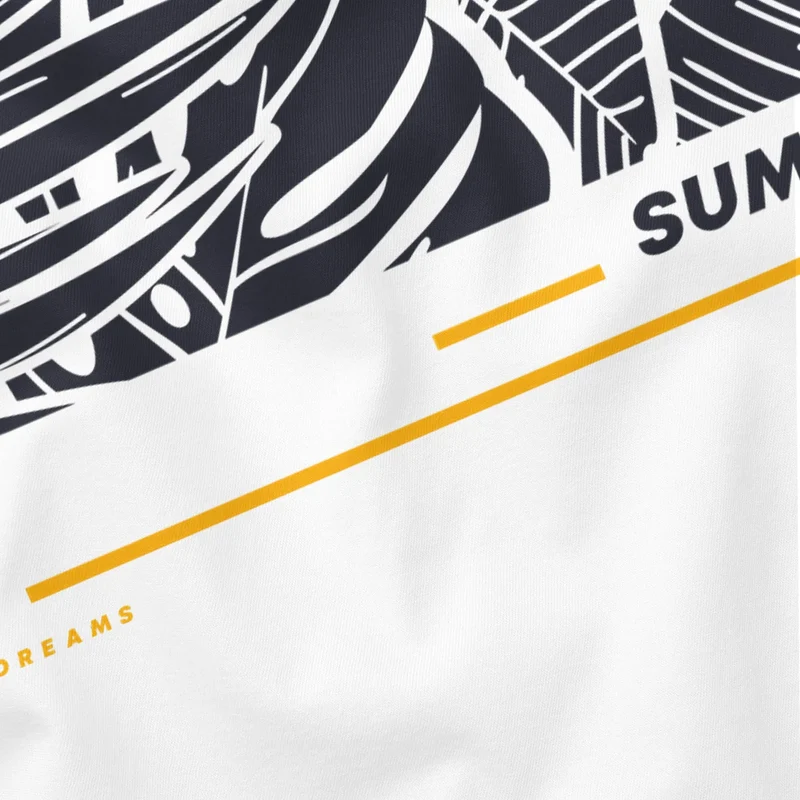 Herren T-Shirt Paradise Unlimited Sommer Motiv Aufdruck Techwear Fashion Streetstyle