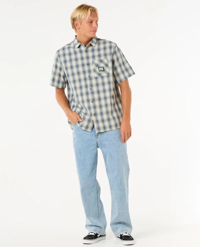 Raw Energy Short Sleeve Plaid Shirt