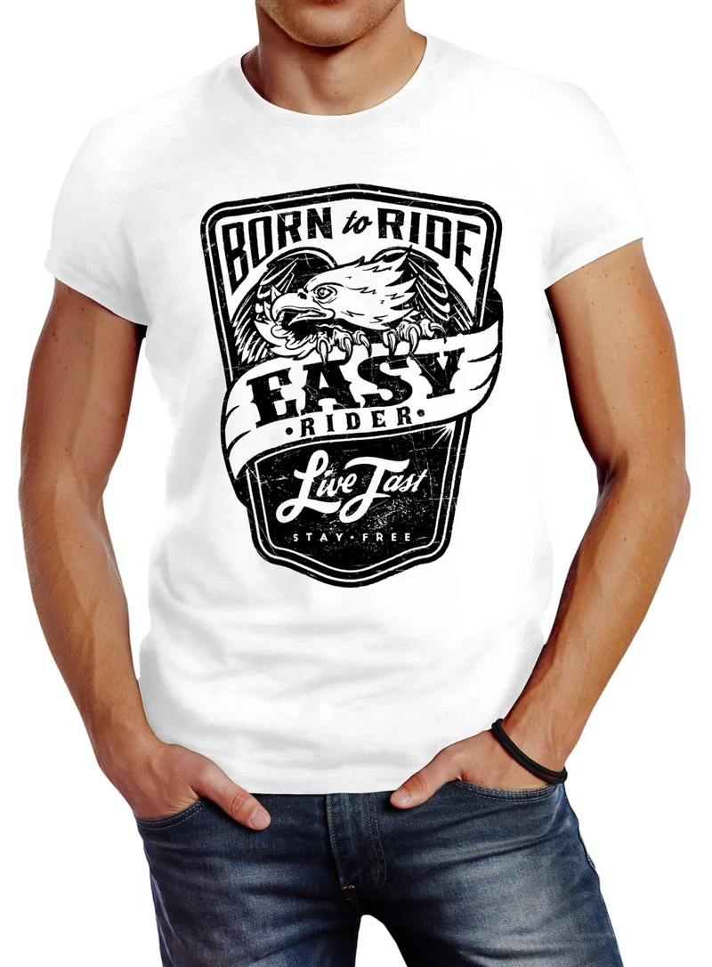 Biker Herren T-Shirt Easy Rider - Born To Ride Slim Fit