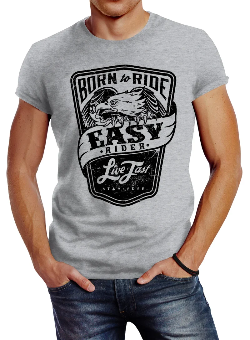 Biker Herren T-Shirt Easy Rider - Born To Ride Slim Fit
