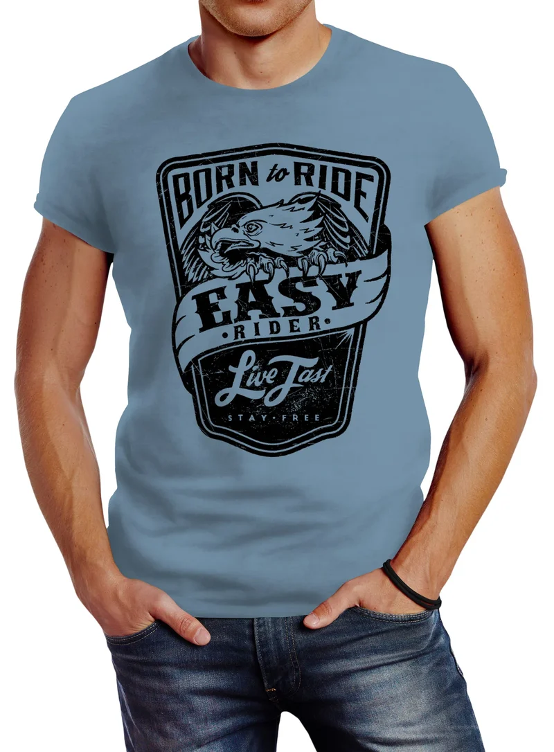 Biker Herren T-Shirt Easy Rider - Born To Ride Slim Fit