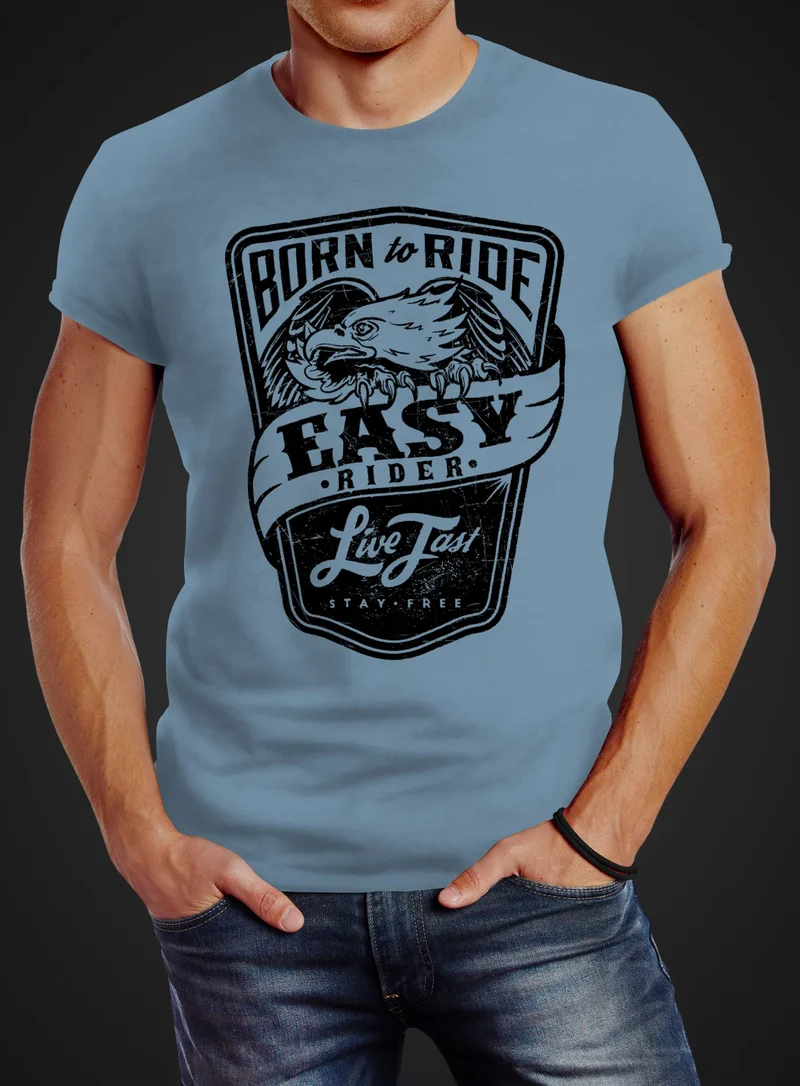 Biker Herren T-Shirt Easy Rider - Born To Ride Slim Fit