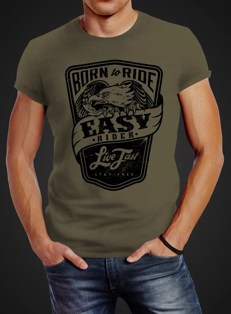 Biker Herren T-Shirt Easy Rider - Born To Ride Slim Fit
