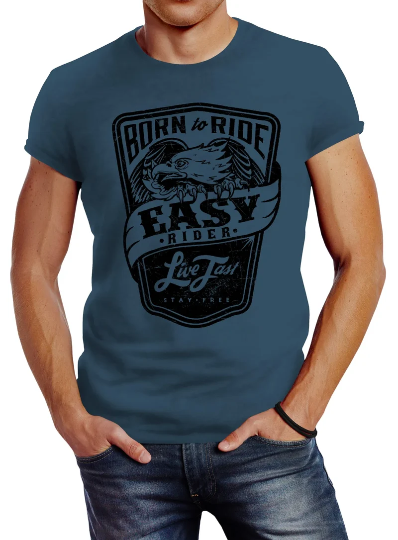 Biker Herren T-Shirt Easy Rider - Born To Ride Slim Fit