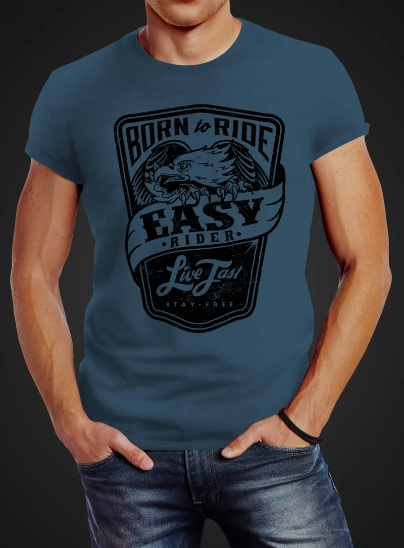 Biker Herren T-Shirt Easy Rider - Born To Ride Slim Fit