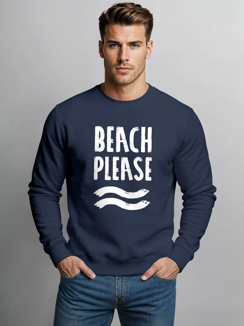 Sweatshirt Herren Beach please Rundhals-Pullover