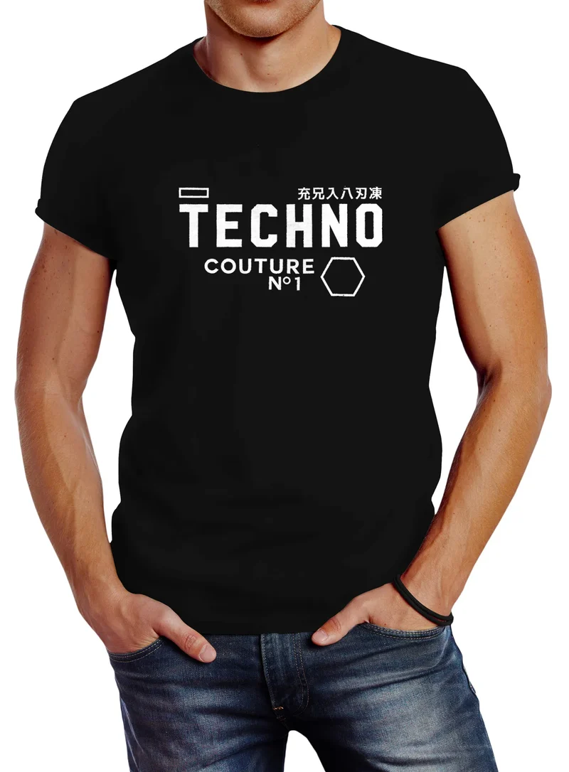 Techno Shirt Herren