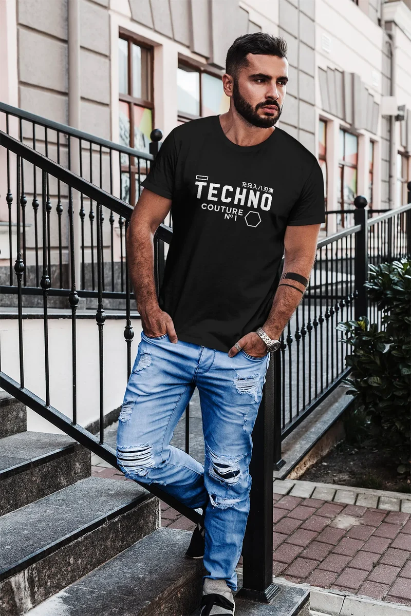 Techno Shirt Herren