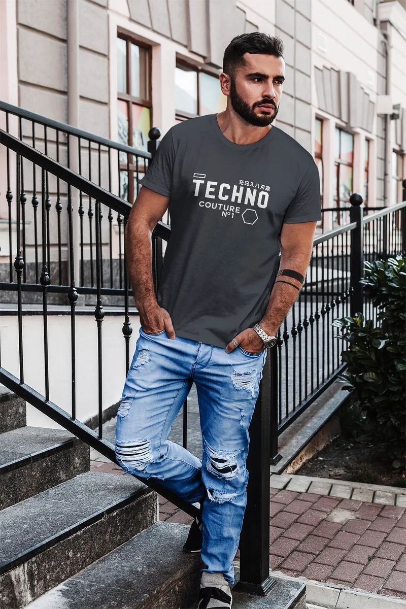 Techno Shirt Herren