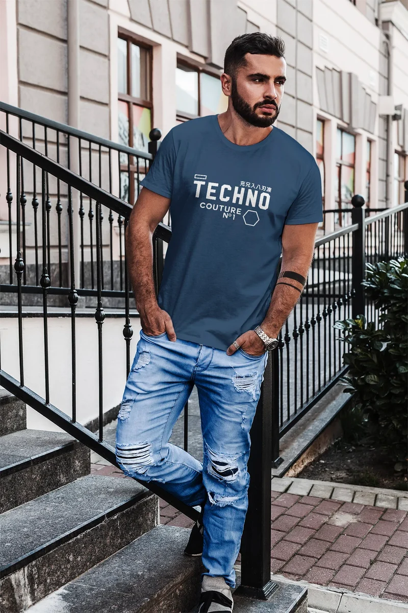 Techno Shirt Herren
