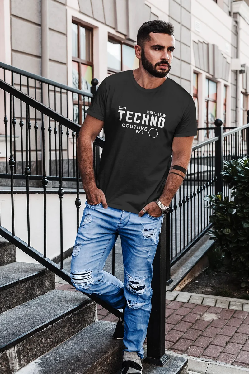 Techno Shirt Herren