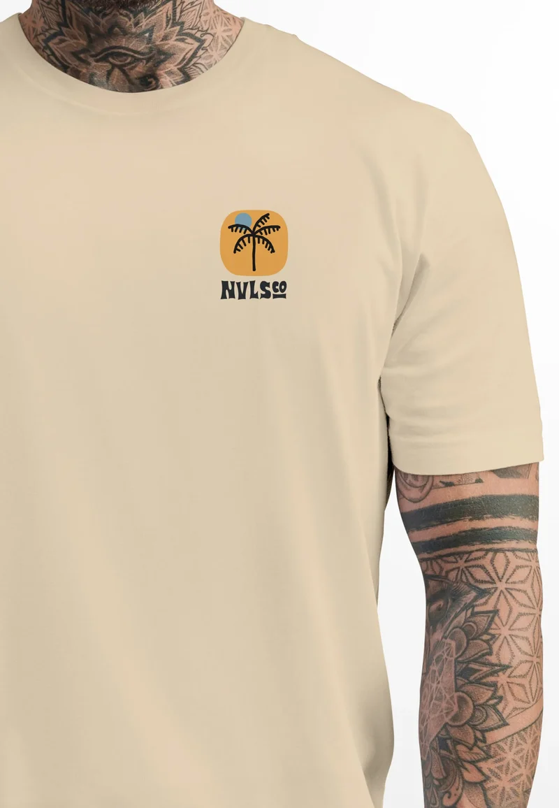 Herren T-Shirt Backprint Leopard Aufdruck Spruch Out of Office Sommer Freizeit Fashion Streetstyle