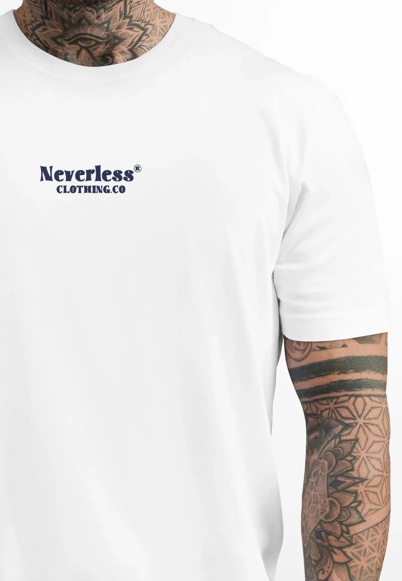 Herren T-Shirt Backprint Tiger Motiv Schrift Statement Free Mind Grafik Printshirt Fashion Streetstyle