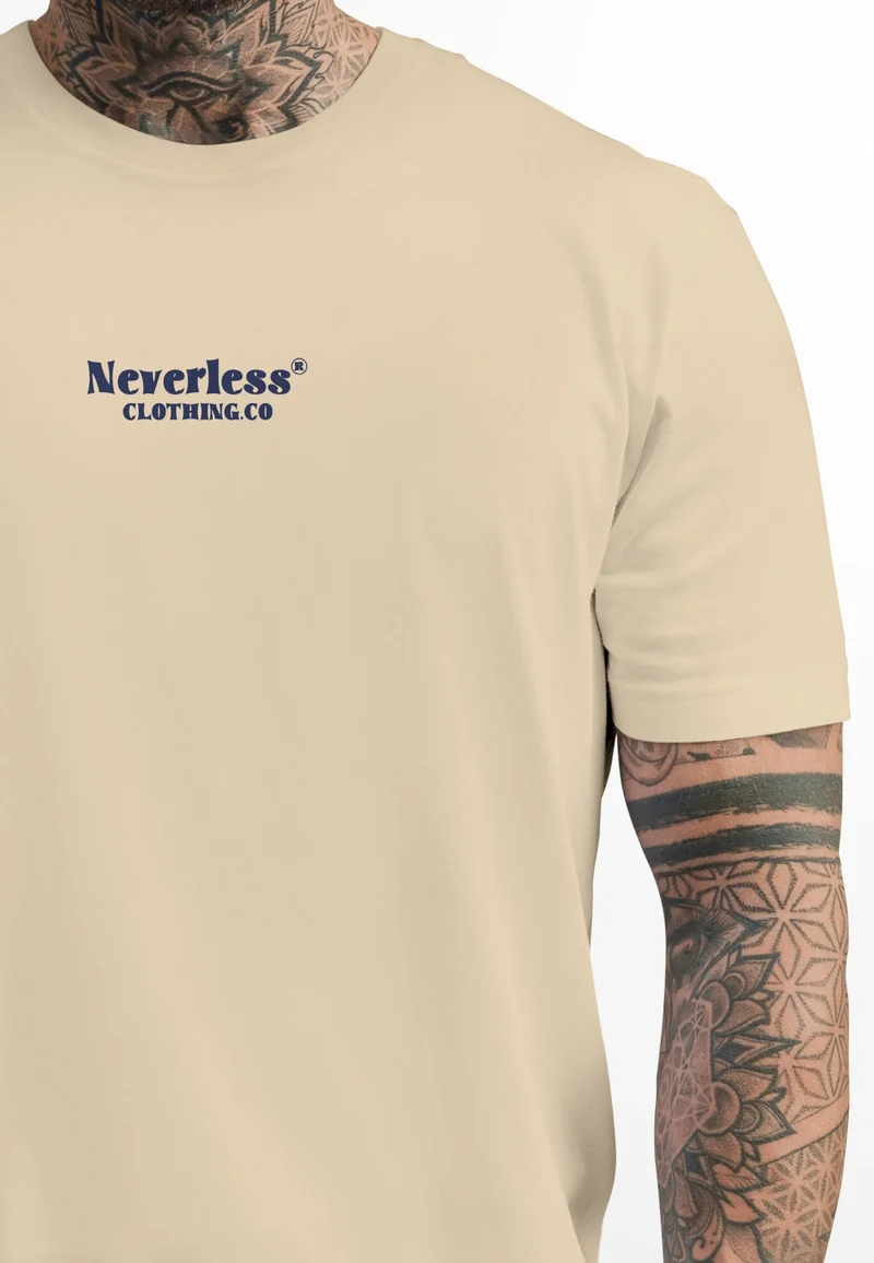 Herren T-Shirt Backprint Tiger Motiv Schrift Statement Free Mind Grafik Printshirt Fashion Streetstyle