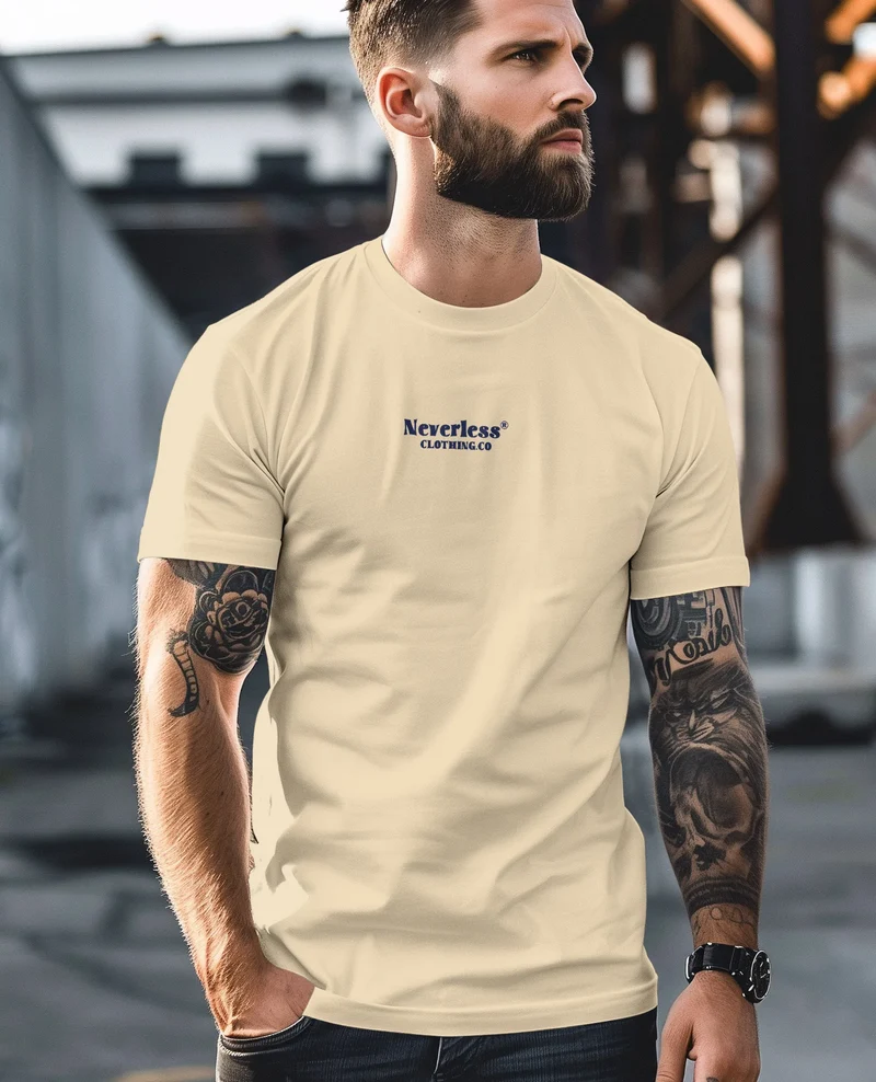 Herren T-Shirt Backprint Tiger Motiv Schrift Statement Free Mind Grafik Printshirt Fashion Streetstyle
