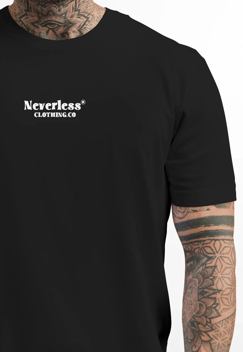 Herren T-Shirt Backprint Tiger Motiv Schrift Statement Free Mind Grafik Printshirt Fashion Streetstyle