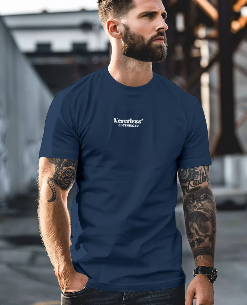 Herren T-Shirt Backprint Tiger Motiv Schrift Statement Free Mind Grafik Printshirt Fashion Streetstyle