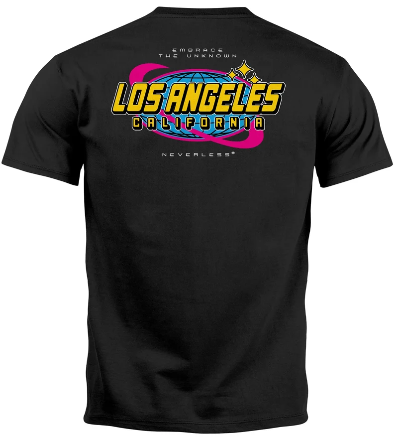 Herren T-Shirt Backprint Aufdruck Los Angeles California L.A. Printshirt USA Amerika Fashion Streetstyle