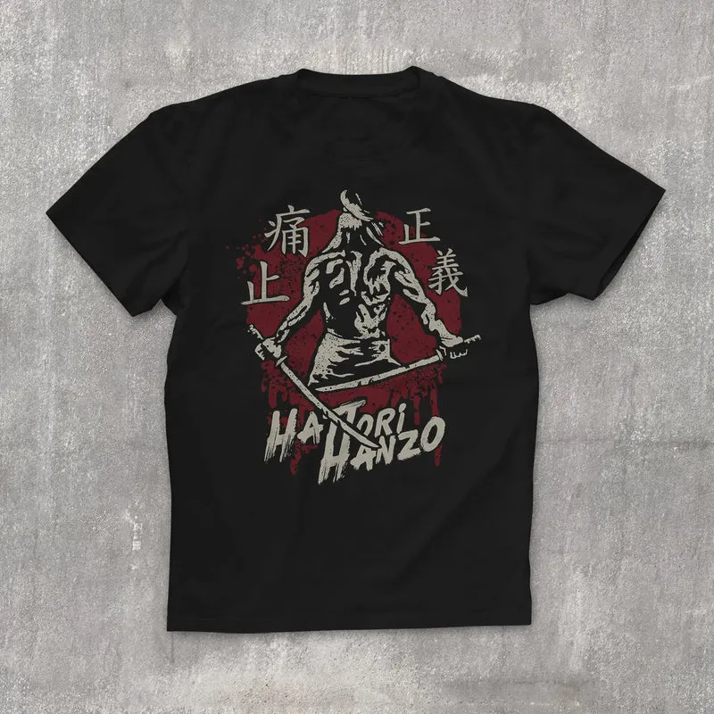 Herren T-Shirt Samurai japanische Schriftzeichen Schriftzug Hattori Hanzo Fashion Streetstyle