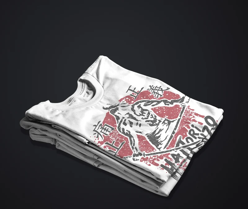 Herren T-Shirt Samurai japanische Schriftzeichen Schriftzug Hattori Hanzo Fashion Streetstyle