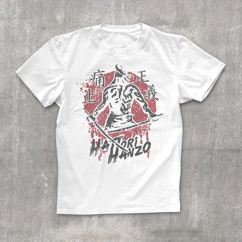 Herren T-Shirt Samurai japanische Schriftzeichen Schriftzug Hattori Hanzo Fashion Streetstyle