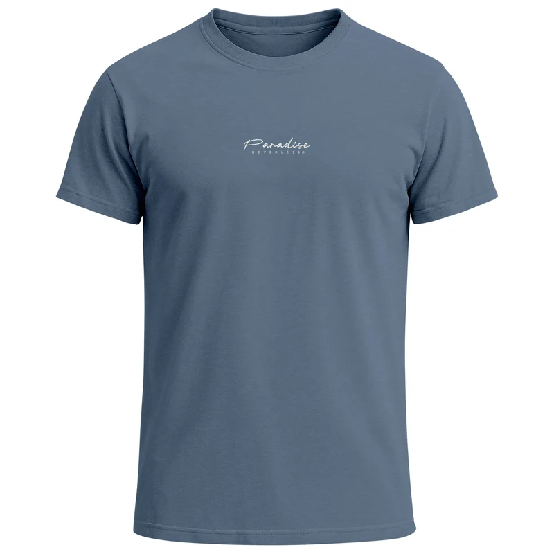 Herren T-Shirt Backprint Sommer-Shirt mit Palmen Rückendruck Vintage Grafik – Kurzarm Baumwollshirt im California Style Fashion Streetstyle