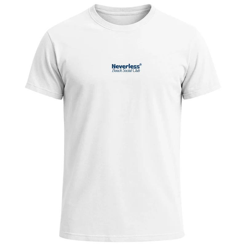 Herren T-Shirt Backprint Beach Social Club Surfer Grafik Sommer-Slogan – Kurzarm Freizeitshirt aus Baumwolle Fashion Streetstyle