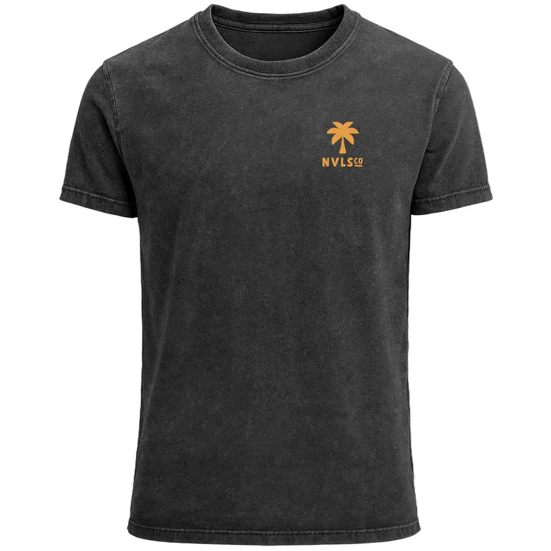 Herren Vintage T-Shirt Backprint Into the Jungle – Tiger Rückendruck Printshirt Fashion Streetstyle Used Look – Baumwolle