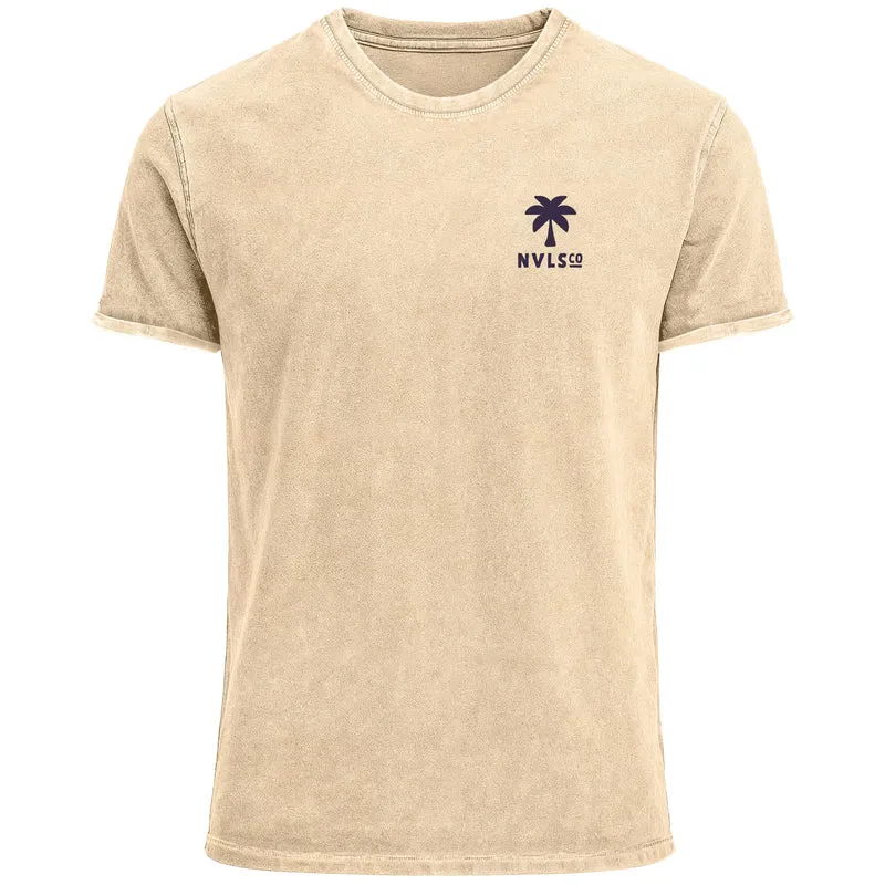 Herren Vintage T-Shirt Backprint Into the Jungle – Tiger Rückendruck Printshirt Fashion Streetstyle Used Look – Baumwolle