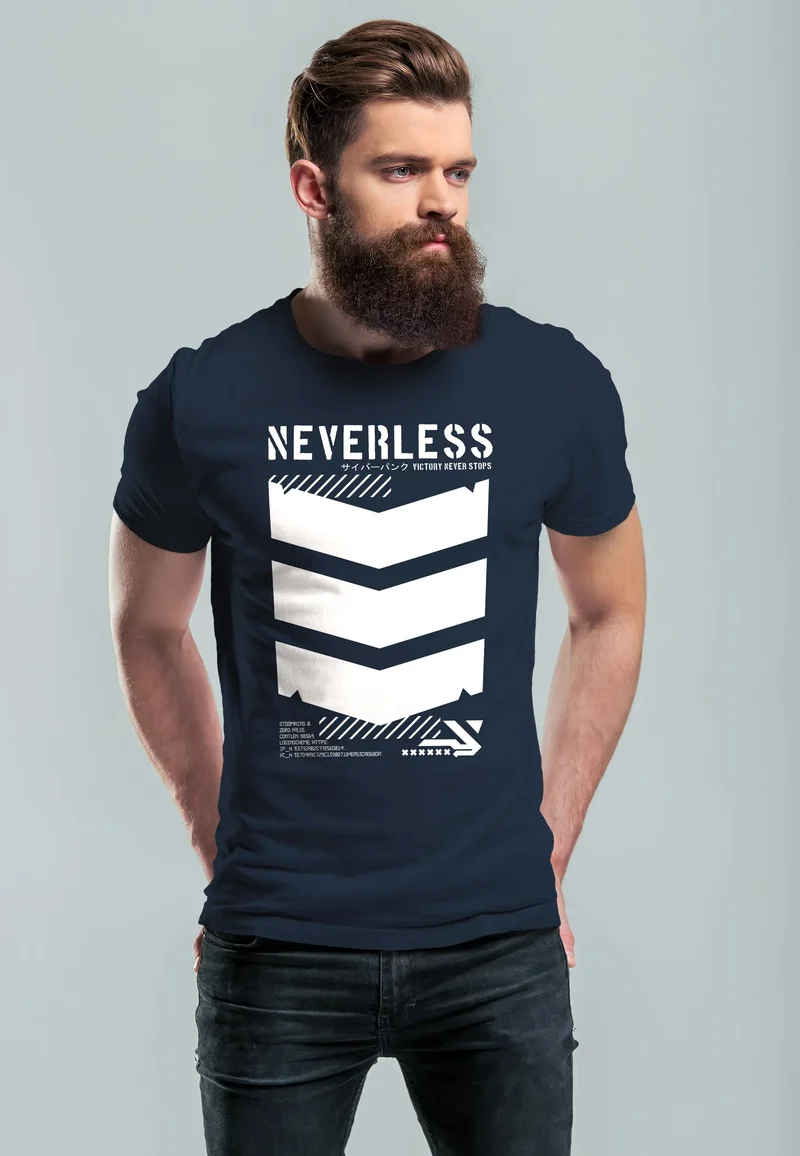 Herren T-Shirt Techwear Trend Motive Japanese Streetstyle Military Fashion Fashion Streetstyle
