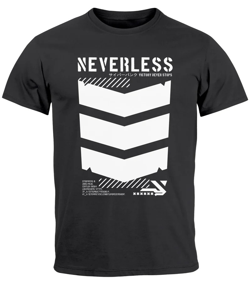 Herren T-Shirt Techwear Trend Motive Japanese Streetstyle Military Fashion Fashion Streetstyle