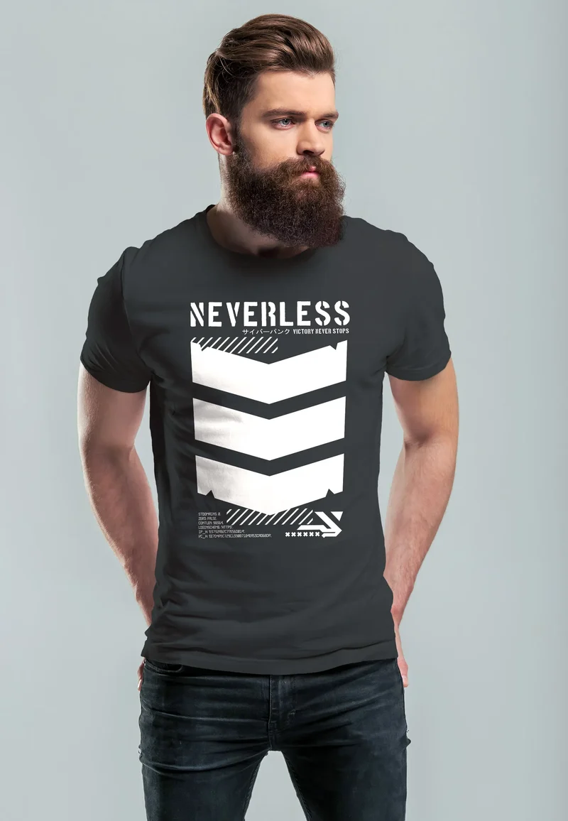 Herren T-Shirt Techwear Trend Motive Japanese Streetstyle Military Fashion Fashion Streetstyle