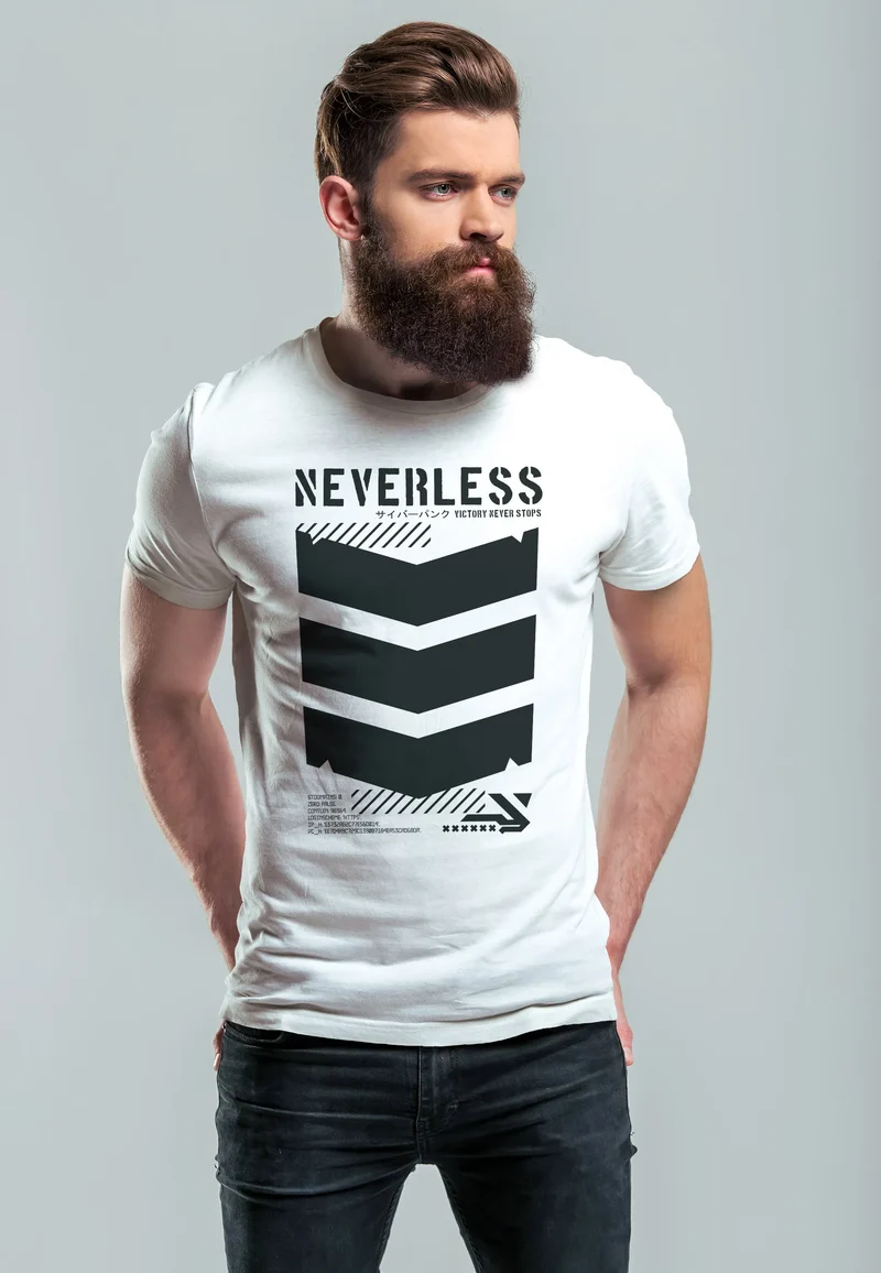 Herren T-Shirt Techwear Trend Motive Japanese Streetstyle Military Fashion Fashion Streetstyle