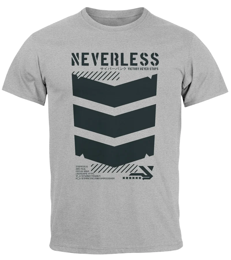 Herren T-Shirt Techwear Trend Motive Japanese Streetstyle Military Fashion Fashion Streetstyle