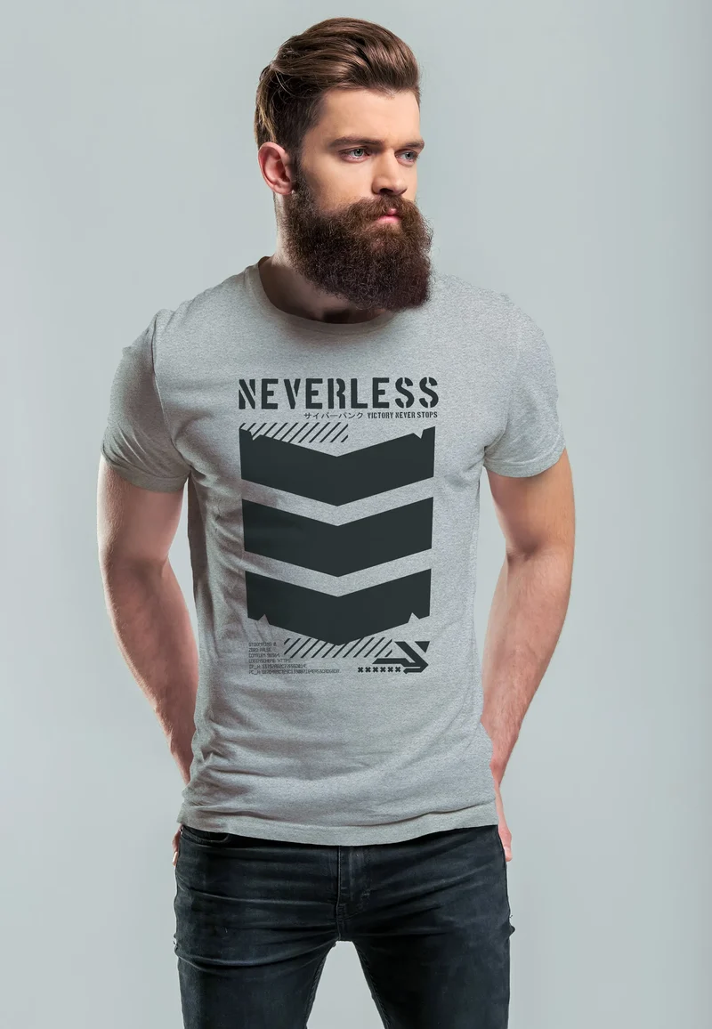 Herren T-Shirt Techwear Trend Motive Japanese Streetstyle Military Fashion Fashion Streetstyle